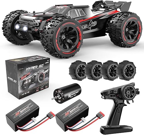 HYPER GO H14BM - Autos RC sin escobillas 114 para adultos rápidos de 50 mph, camiones RC 4WD Offroad impermeables, auto RC de alta velocidad