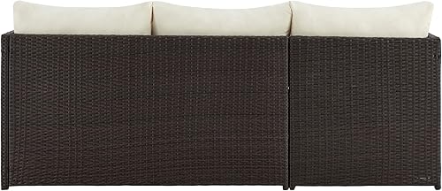 Miniatura 8 de Manhattan Comfort Menton - Juego de muebles de patio de 3 piezas, silla de salón y sofá de 2 plazas con mesa auxiliar, marco de acero envuelto en