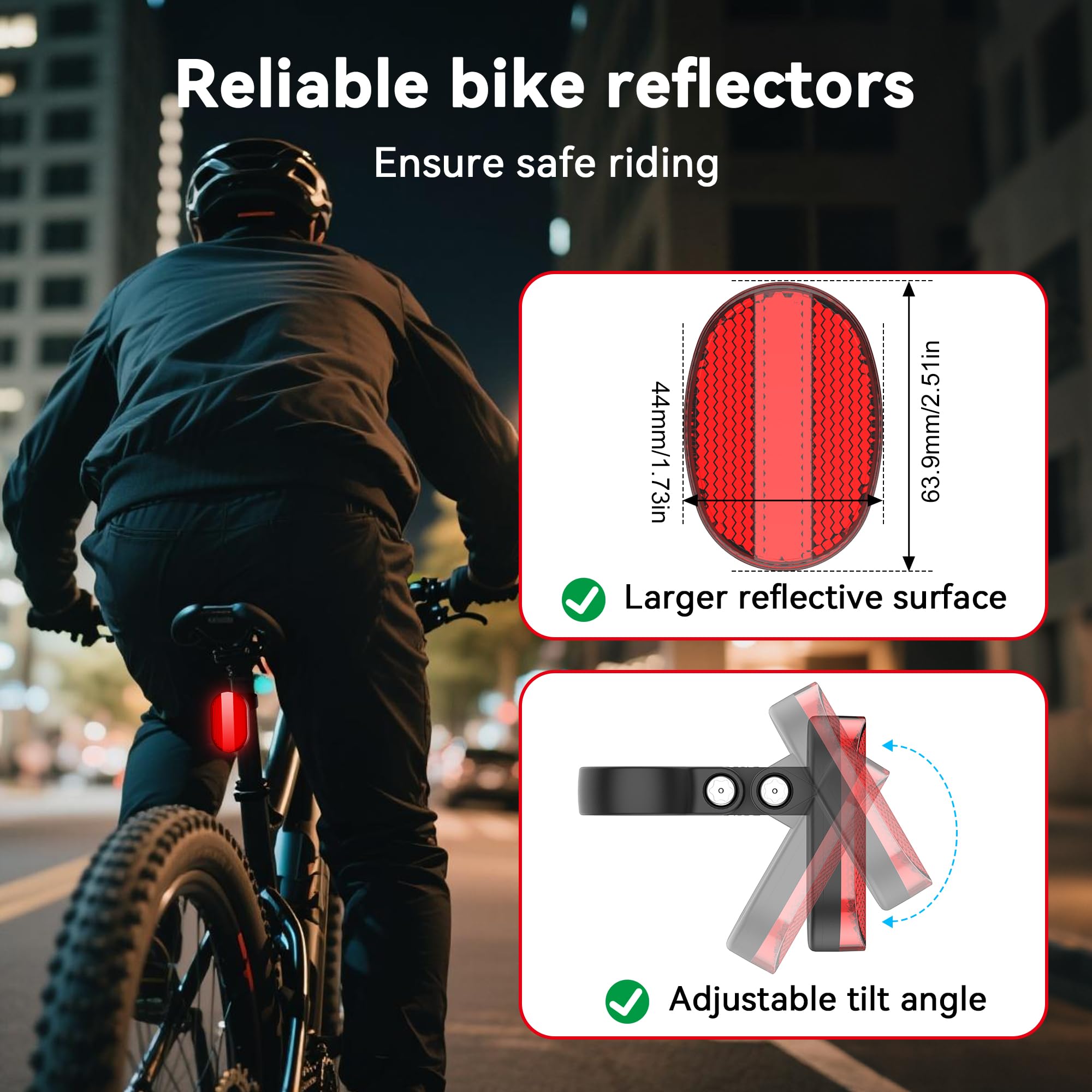 DDJ Uchwyt rowerowy do Apple AirTag Moto Tag, ukryte reflektory rowerowe, uchwyt na naklejkę powietrzną, wodoodporny, antykradzieżowy, ze śrubami i narzędziami, do rowerów