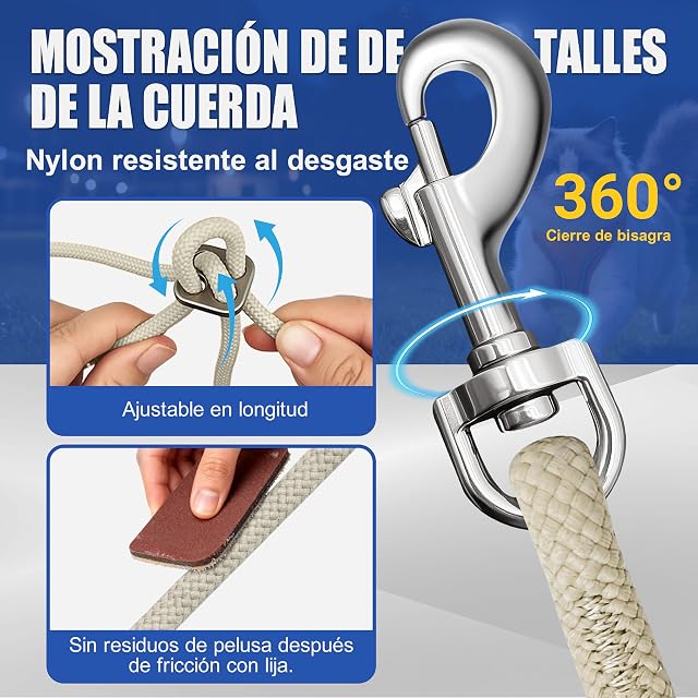 Foto 6 de 7 de Arnés para Gatos con Correa 255cm XXXS (Pecho 26-31cm) Beige