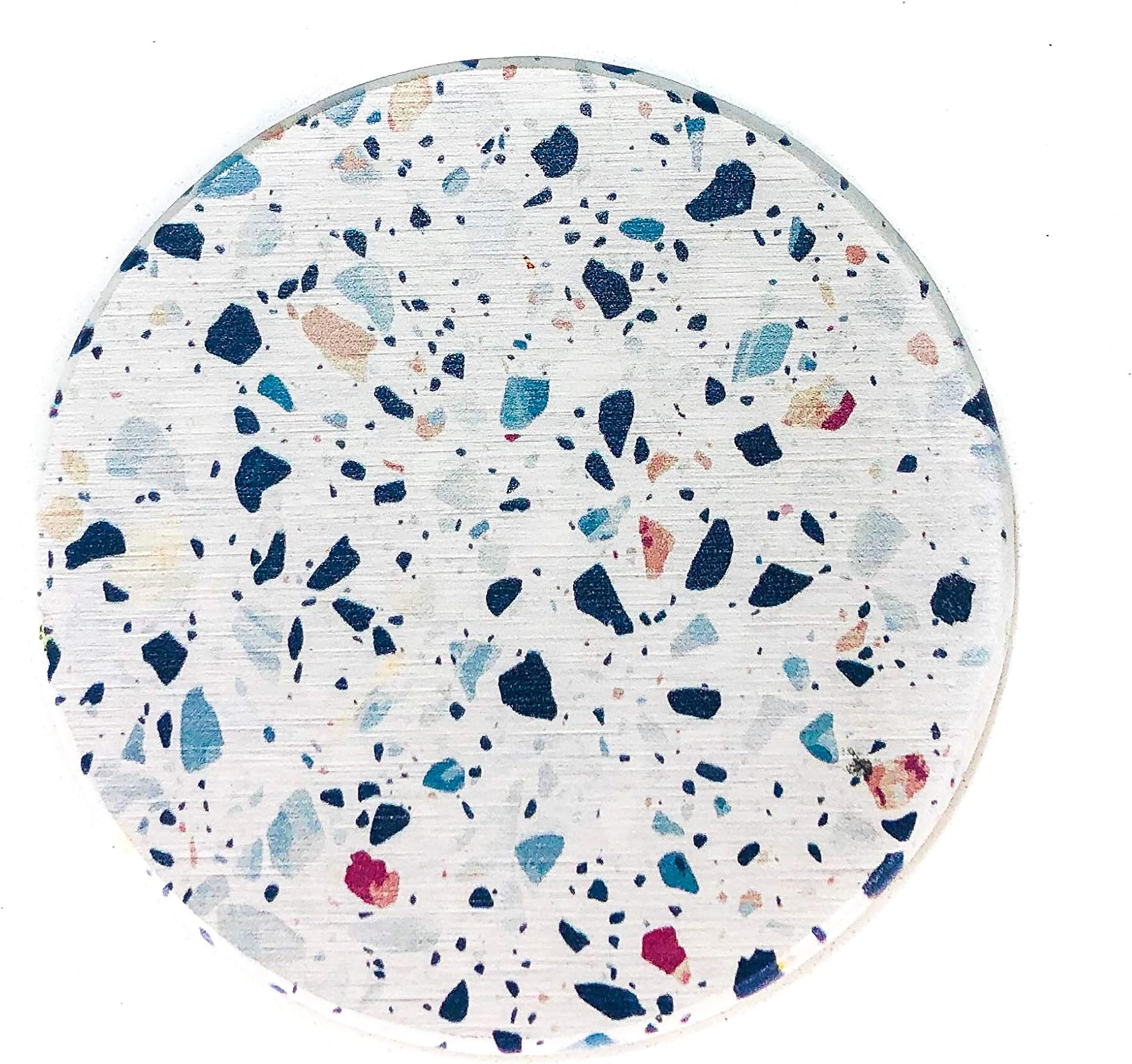 Modern Terrazzo Design Coasters, set of 4 in a gift package, highly absorbent, non-slip, environmentally friendly, perfect gift idea for birthdays, housewarmings parties, fresh spring design