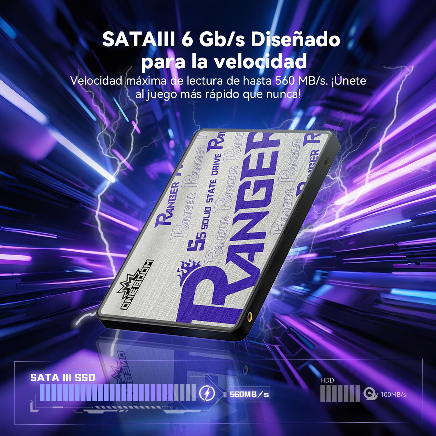 Kingspec OneBoom SSD 512GB SATA III 2,5" 3D NAND Flash Disco Duro SSD Interno, Velocidad de Lectura hasta 550 MB/s para PC, Portátil y Actualización de PS4
