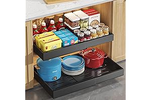 Expandable Adhesive Slide Out Cabinet Organizer