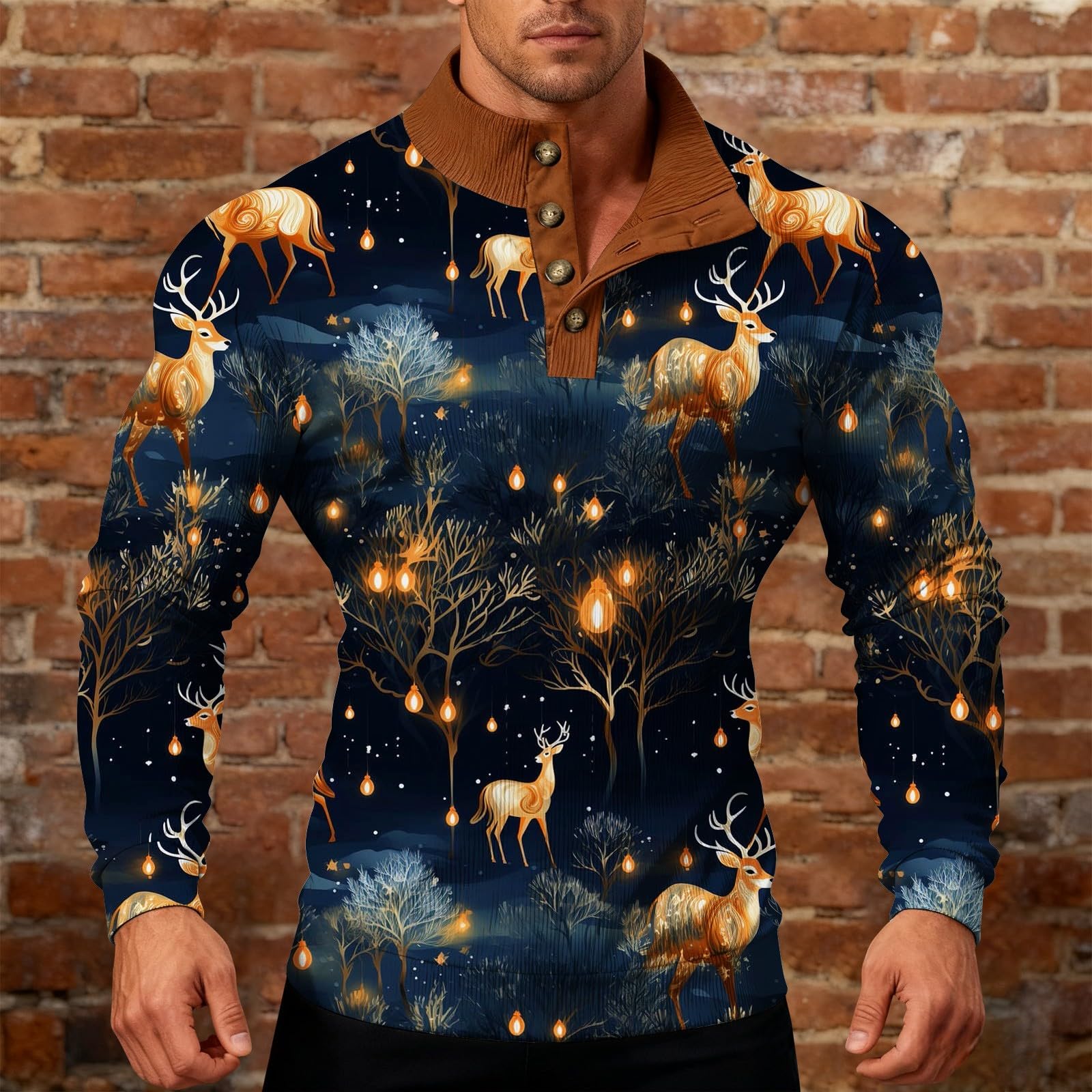 Ropa Protección Solar Sudadera con Capucha Estampado Navideño Completo, Patrones Festivos Clásicos, Tela Cómoda, Tus Atuendos Navideños Personalizada Trabajo Hombre Verano Cortavientos