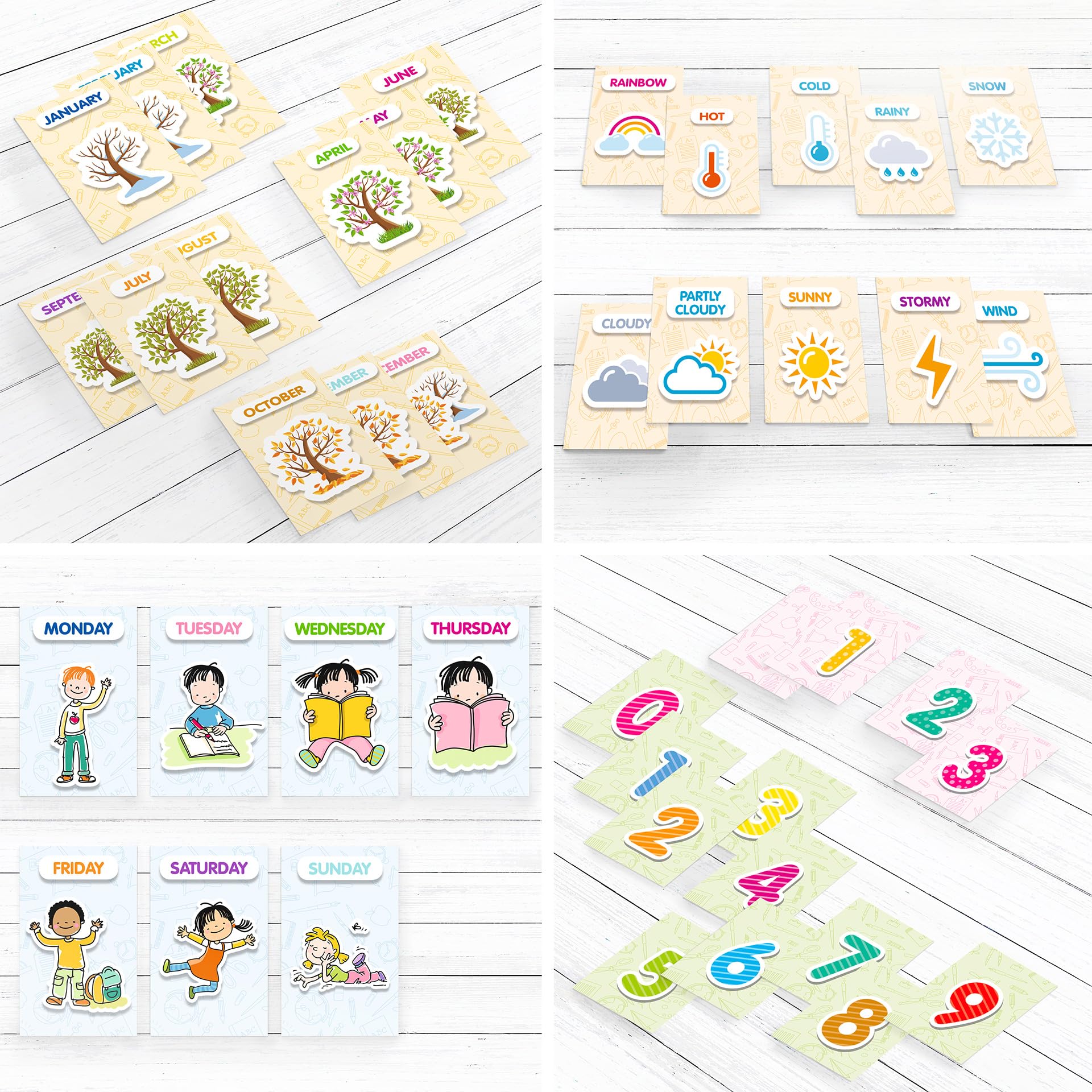 Calendario Niños Montessori | Calendario Semanal Infantil | Calendario Infantil Educativo Editorial GEU (Inglés) — view 5