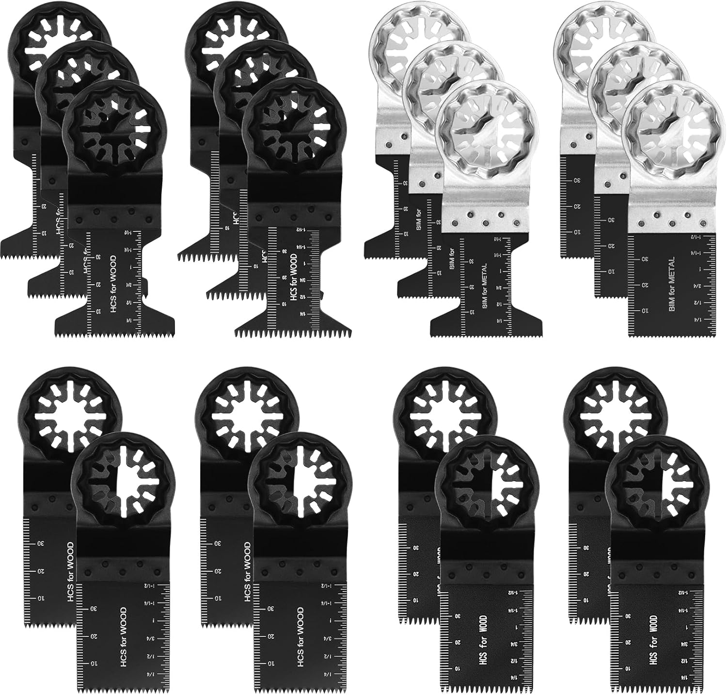 20Pcs Starlock Multitool Blades,Multi Tool Blade Universal Wood,Plastic