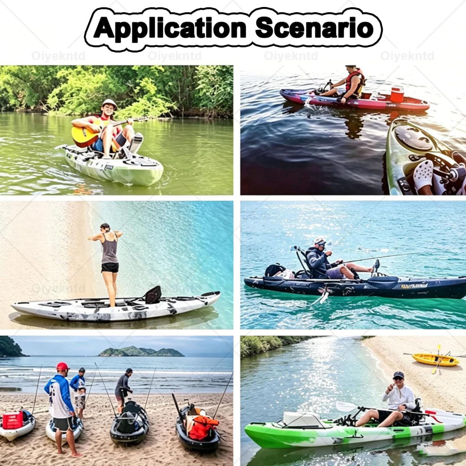Sistema di propulsione a pedale kayak con timone per pesca e caccia, compatibile con tavole gonfiabili per adulti e bambini, robusto e affidabile