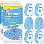 Clioran Leak Proof Dishwand Refills with Scrub Dots,Non Scratch Sponge Heads for Dish Wand,20% Thicker Heavy-Duty Scrubber Replacement,Fits Most Handles,Works with All Dish Soaps,Ideal for Kitchen