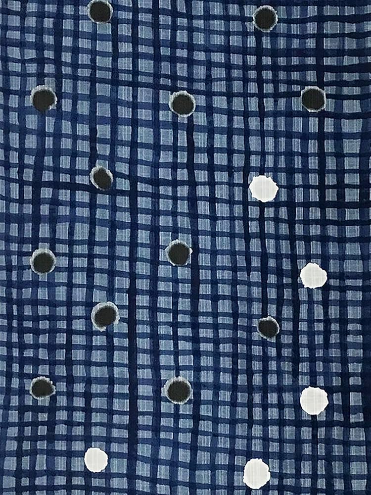 浴衣 ツモリチサト ブランドゆかた 紺地 水玉 ドット 012