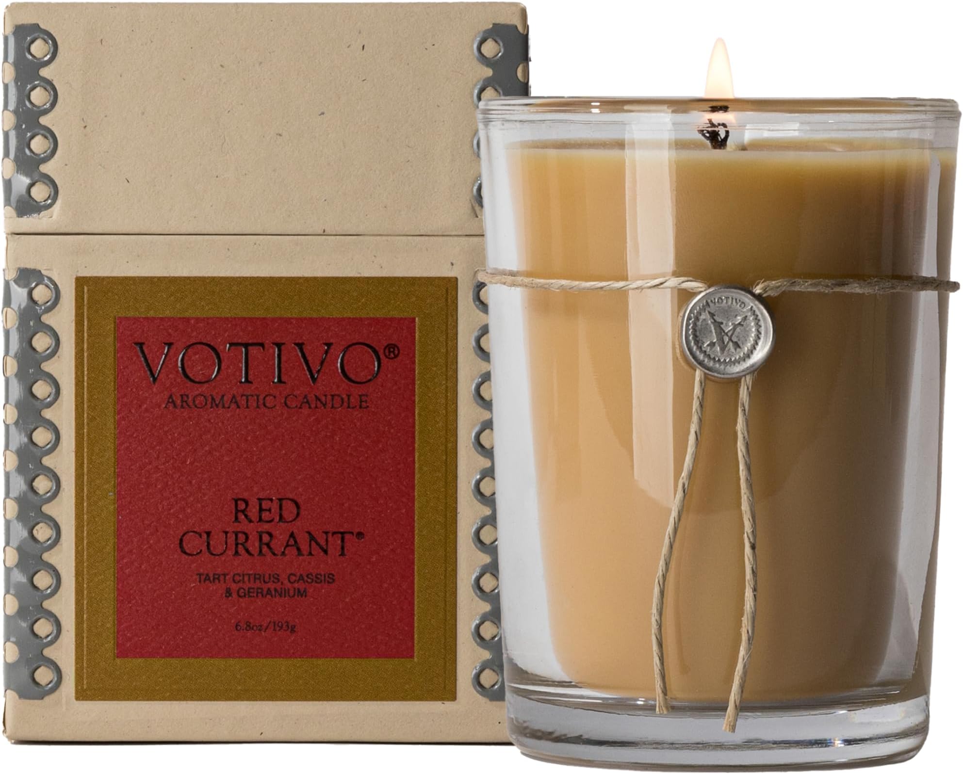 Red Currant 6.8 oz Aromatic Candle | Soy Wax Blend | Luxury Glass Jar Scented Candle & Box | Candles for Home Scented | Long Burning & Highly Scented