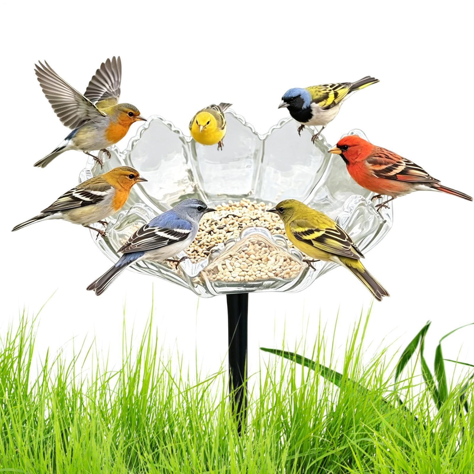 Nourrisseur colibris anti-gaspillage en verre pour deck