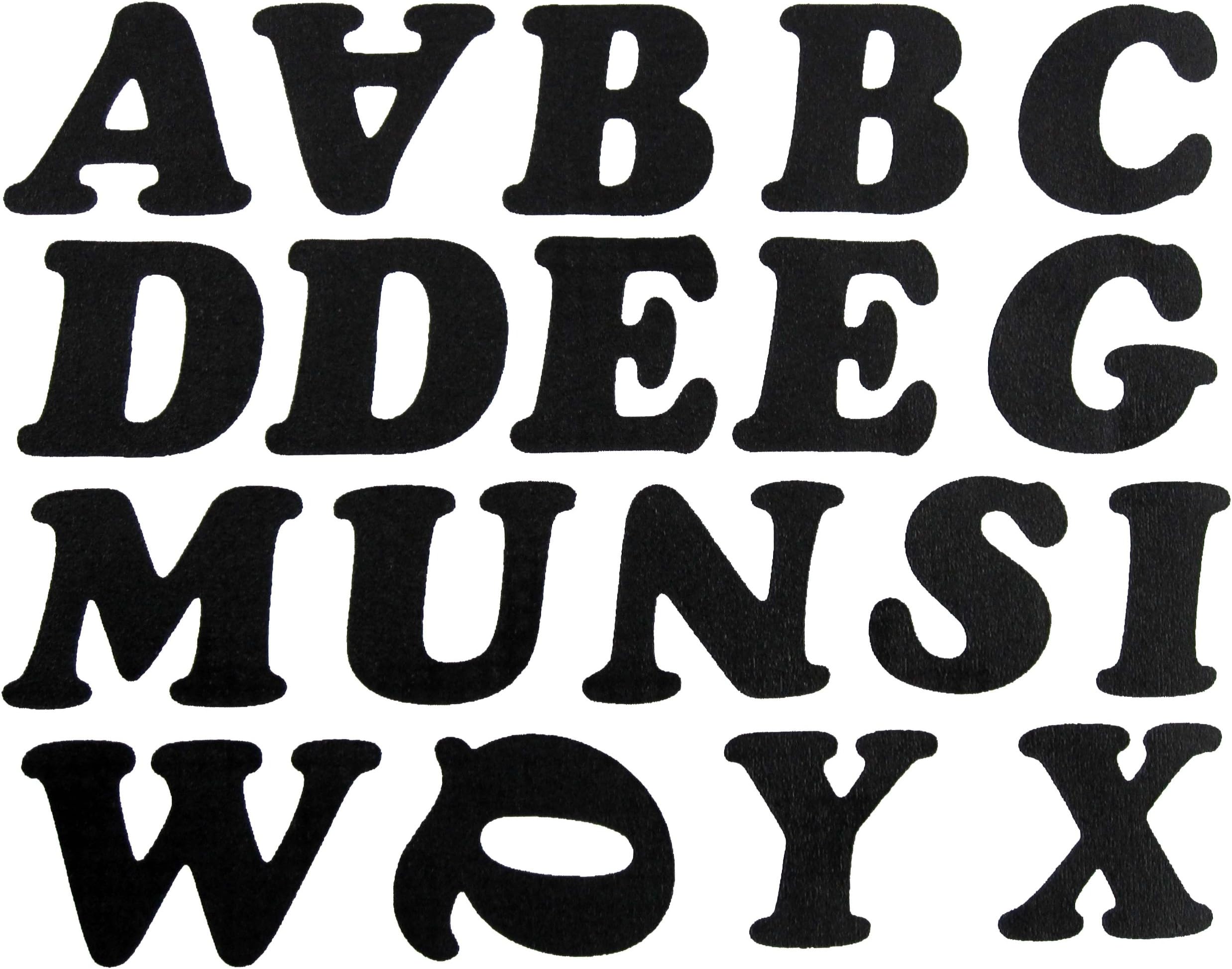 DIY 2-Inch Iron-On Letters in Black