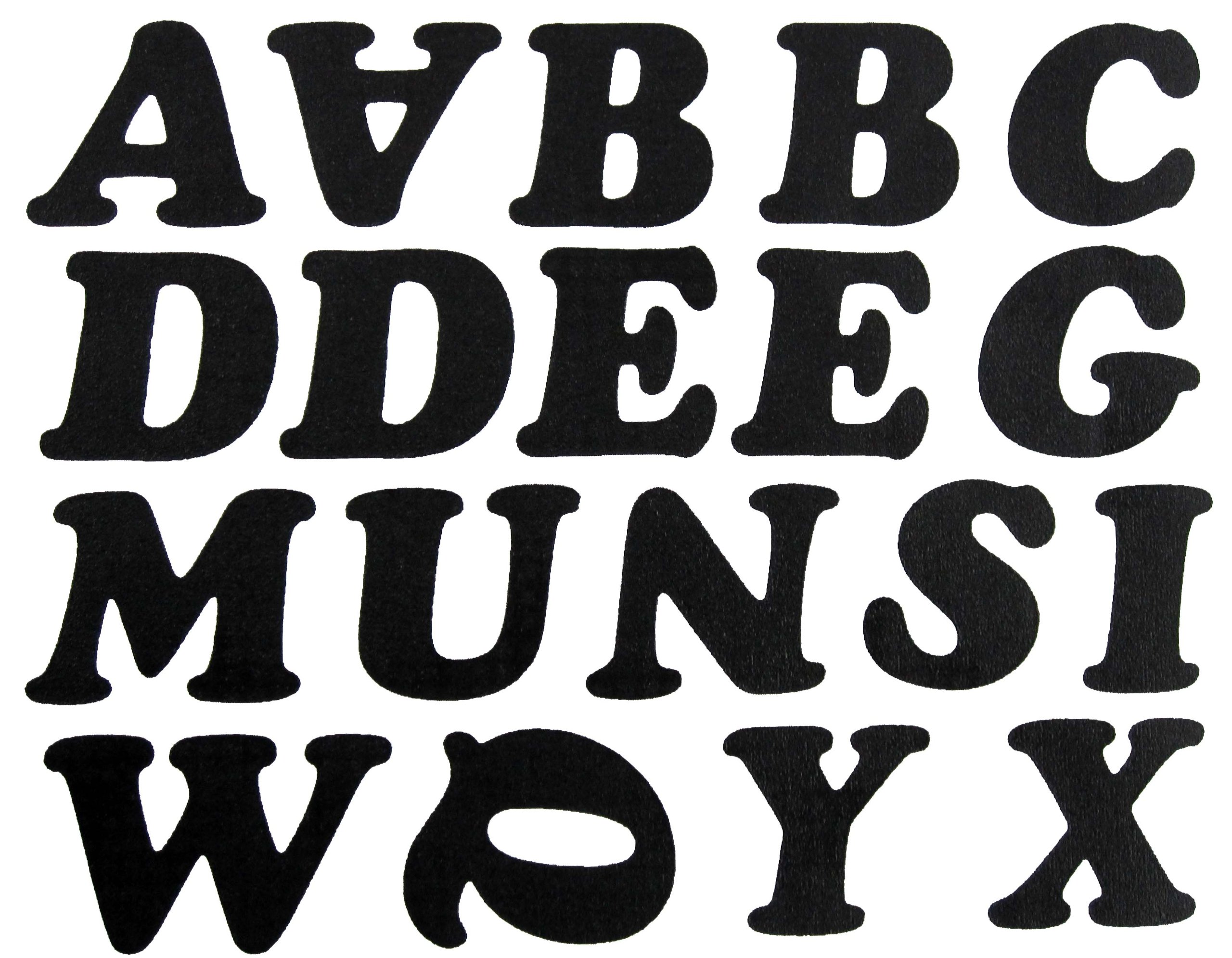 DIY 2-Inch Iron-On Letters in Black