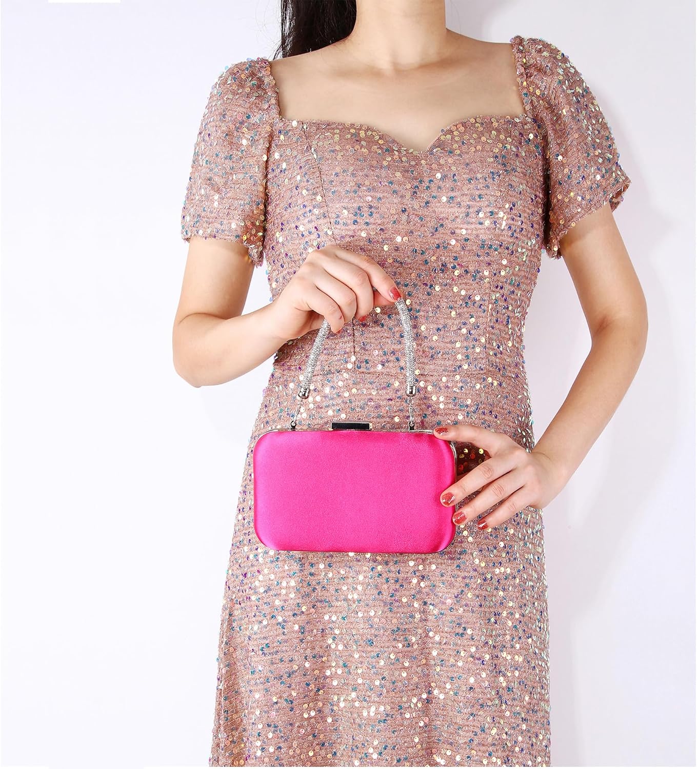 Buric Evening Bag Small Party Clutch Bag Wedding Cocktail Purse for Women Elegant Formal Handbags With Chain Bride Prom