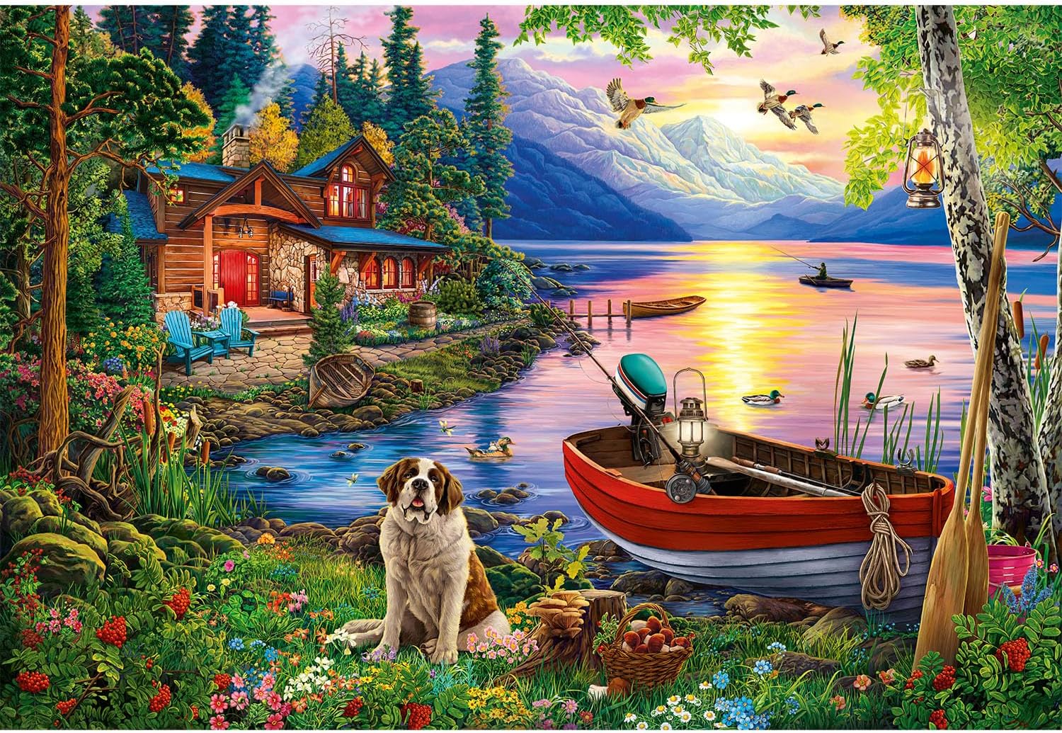 Puzzles for Adults 1000 Pieces - Weekend Retreat Artwork Jigsaw Puzzles 1000 Pieces - Challenging Jigsaw Puzzles for Game Nights, Vibrant Colors & Premium Quality