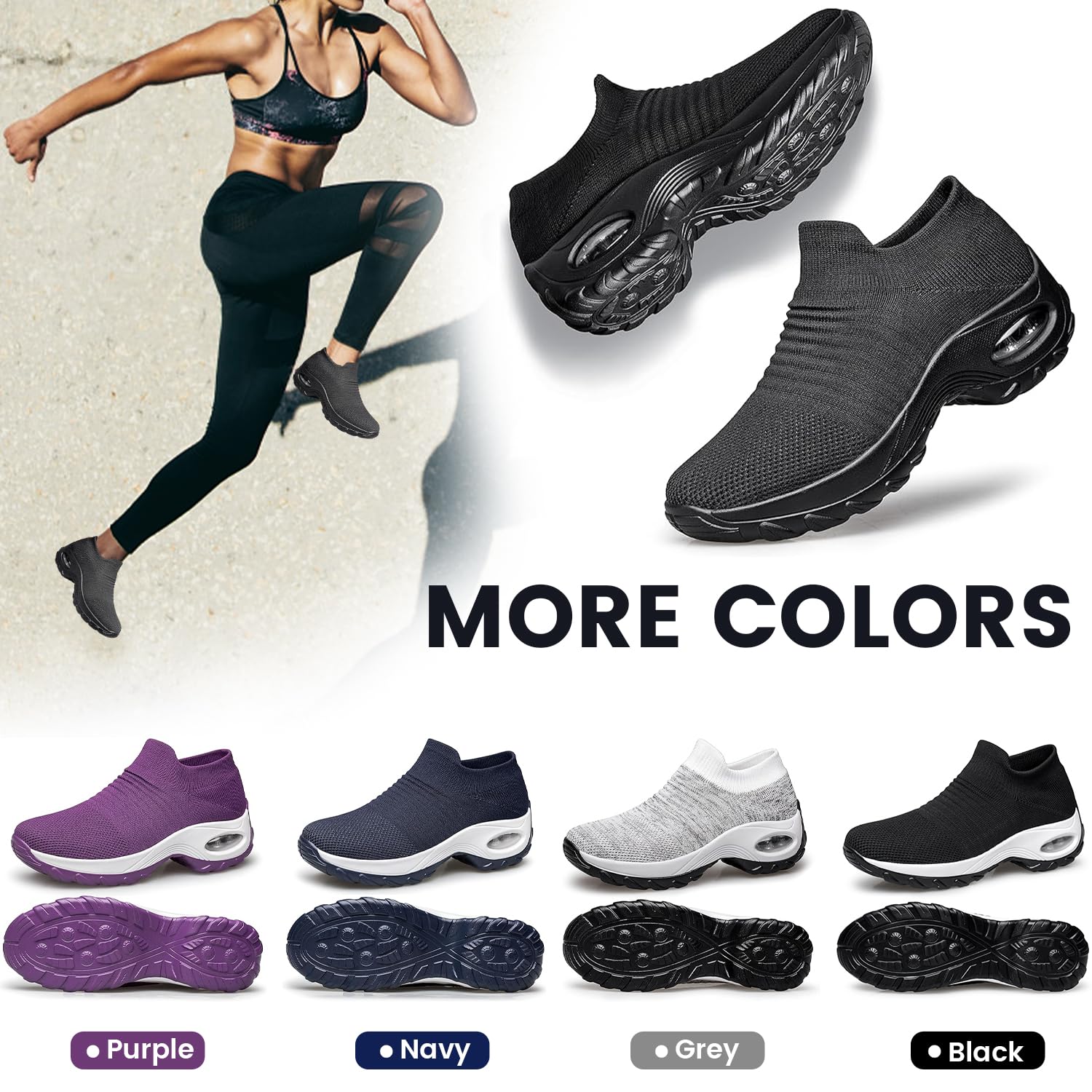 Raoendis Scarpe da ginnastica da donna, scarpe da ginnastica da donna, in rete, leggere, comode, ortopediche, con cuscinetto d'aria