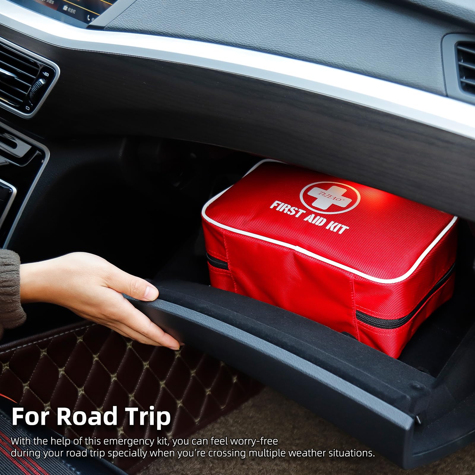 Kit de primeros auxilios de 330 piezas, kit de primeros auxilios premium impermeable y compacto para cualquier emergencia, ideal para el hogar, coche, viajes, camping, senderismo, camión