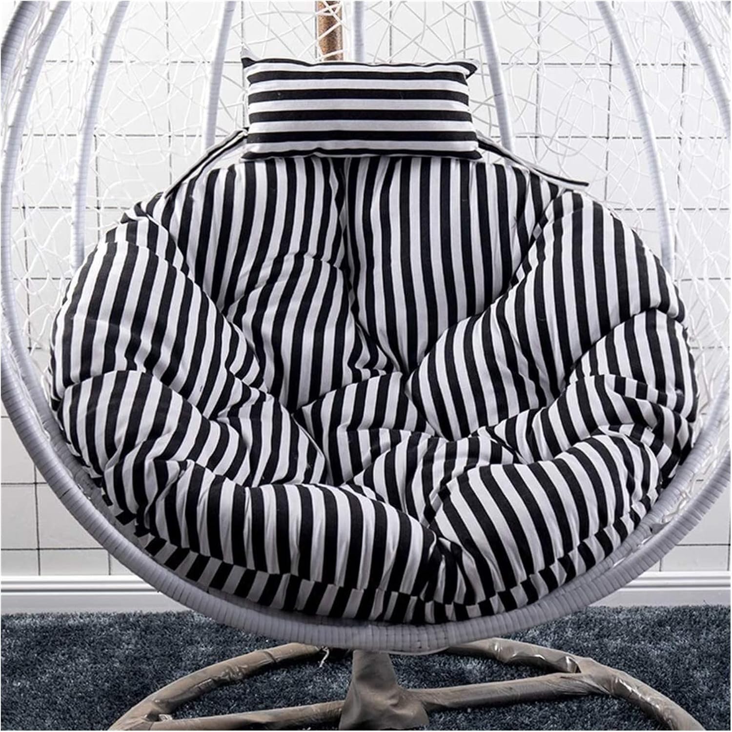 Erddcbb Hanging Egg Chair Cushion,Swing Chair Pads Swing Chair Pad Washable、Cradle Hammock Seat Cushions Not-Slip Without Stand-i D105cm(41inch)