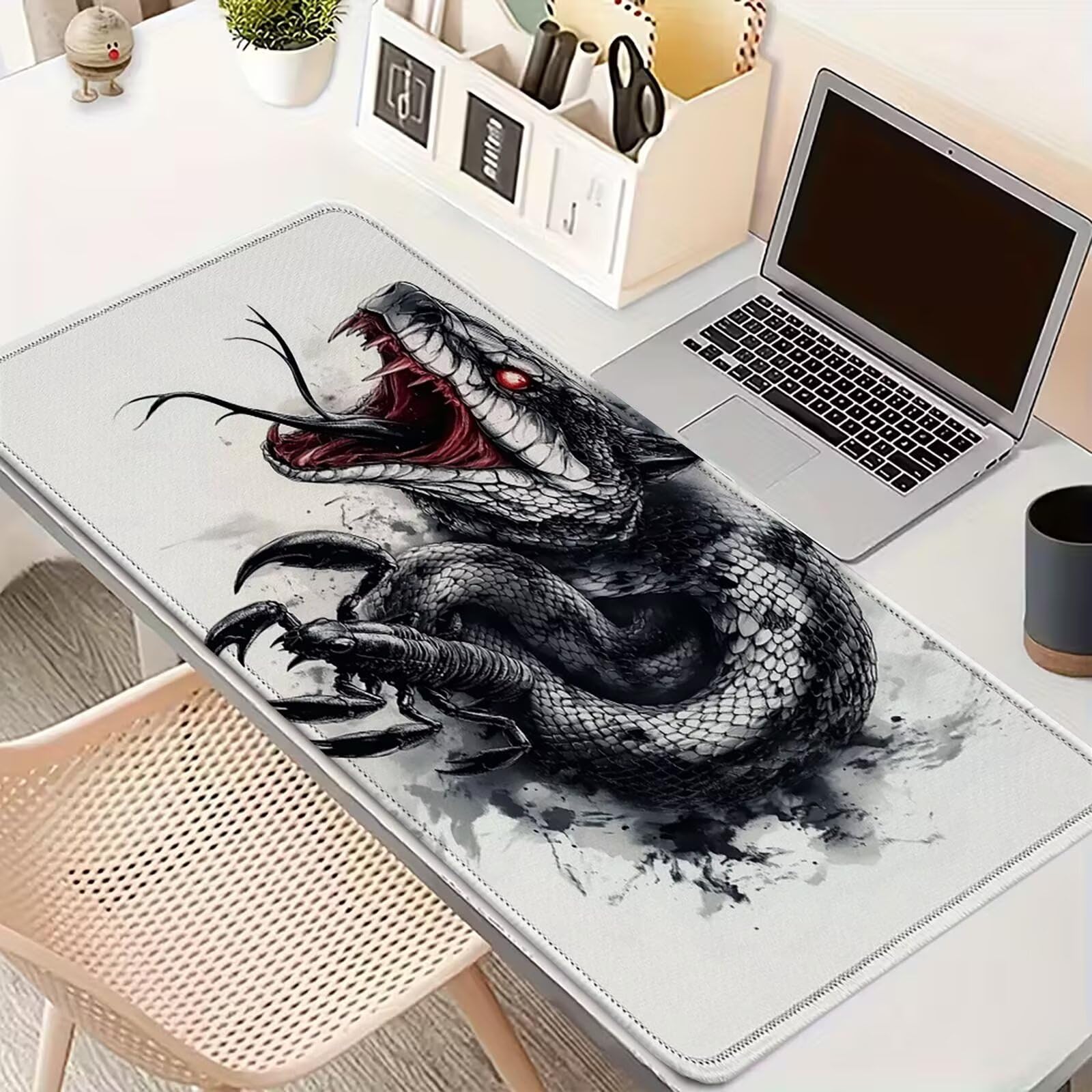 Tapis de Souris XXL Tapis de Souris Gaming 900 x 450 mm Blanc 0-z5