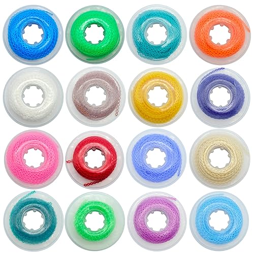 Miniatura 7 de Dentalmall 5M1Roll - Correa de goma elástica para ortodoncia dental corta azul