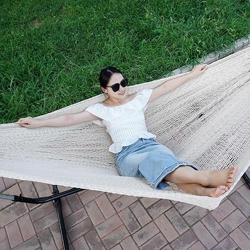 Miniatura 3 de Hamaca maya tejida a mano con 2 correas colgantes para columpio de árbol