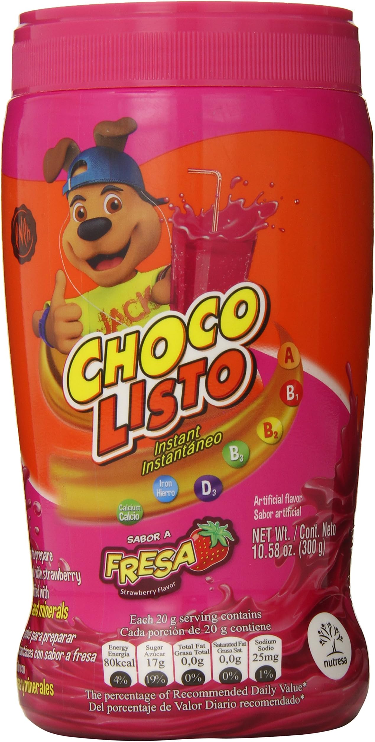 Choco Listo Instant Strawberry Drink Mix, 10.5 Ounce