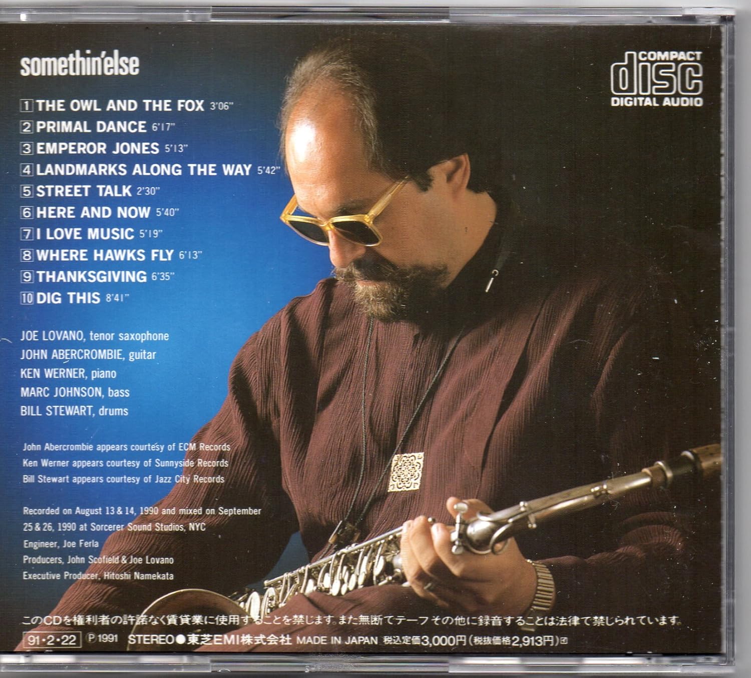 JOE LOVANO - Landmarks - Disque CD