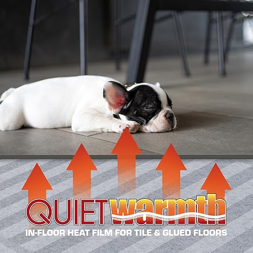 Miniatura 9 de QuietWarmth Tile QWT3X10F240 - Tapete radiante para suelo de baldosas, piedra y pegado, tamaño de alfombrilla de 3 x 10 pies, 240 voltios (cubre 30