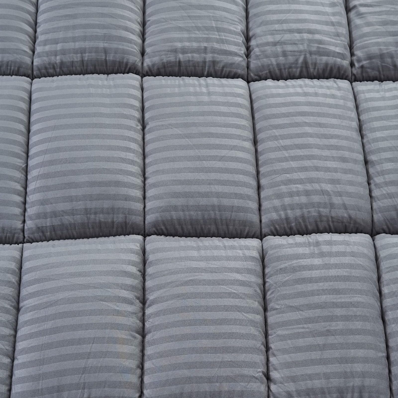 SAMPUR - Couette Luxe Grise 100% Polyester - Duvet Haute Qualité Et Ultra Confort - Action Thermorégulatrice 4 Saisons - 240 x 260 cm