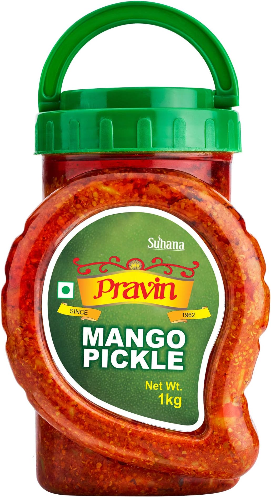 Pravin Pickles Mango Pickle 1kg Jar (Mango Shape) - Pack of 2