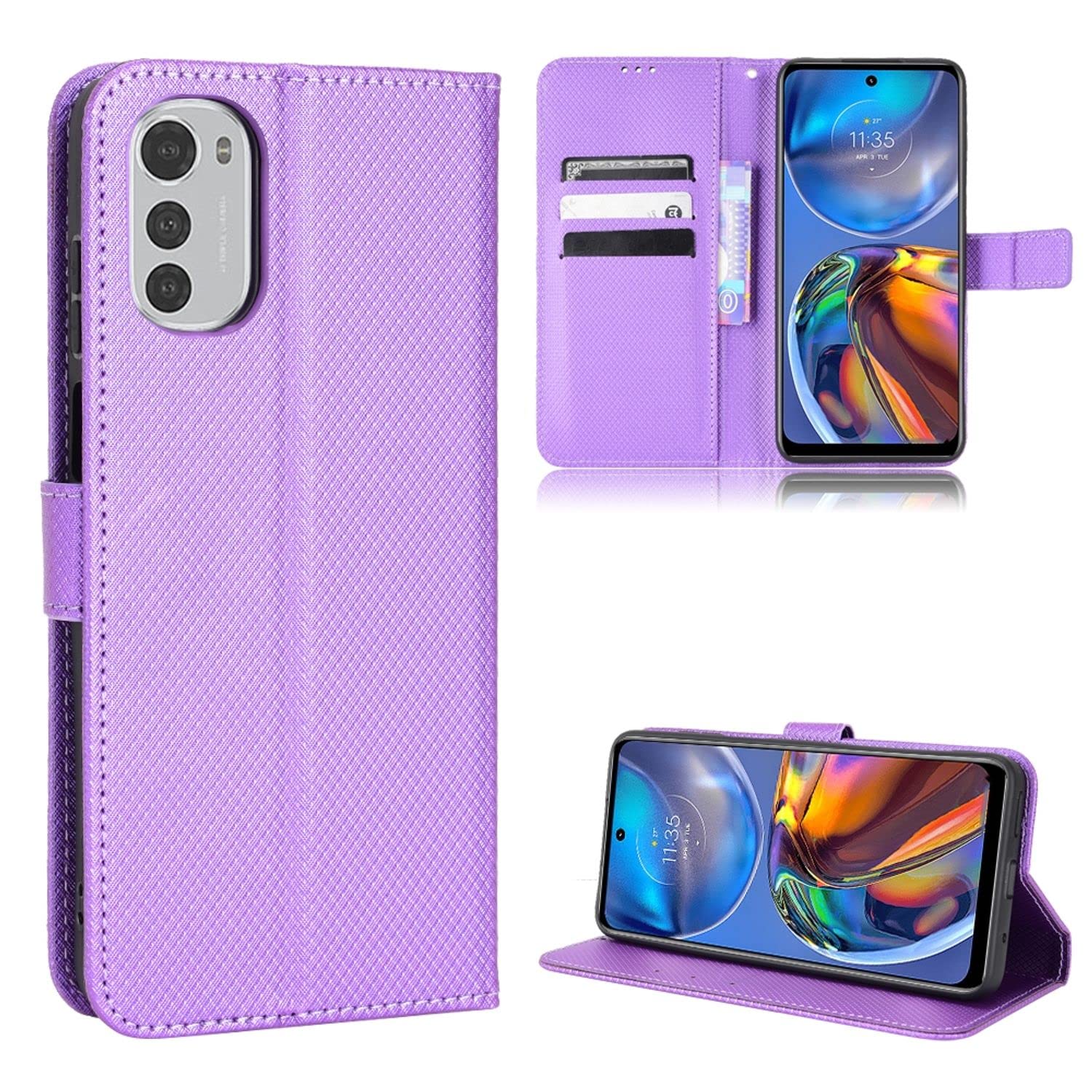 Coque Motorola Moto E32 violette évite les rayures arrières - 8