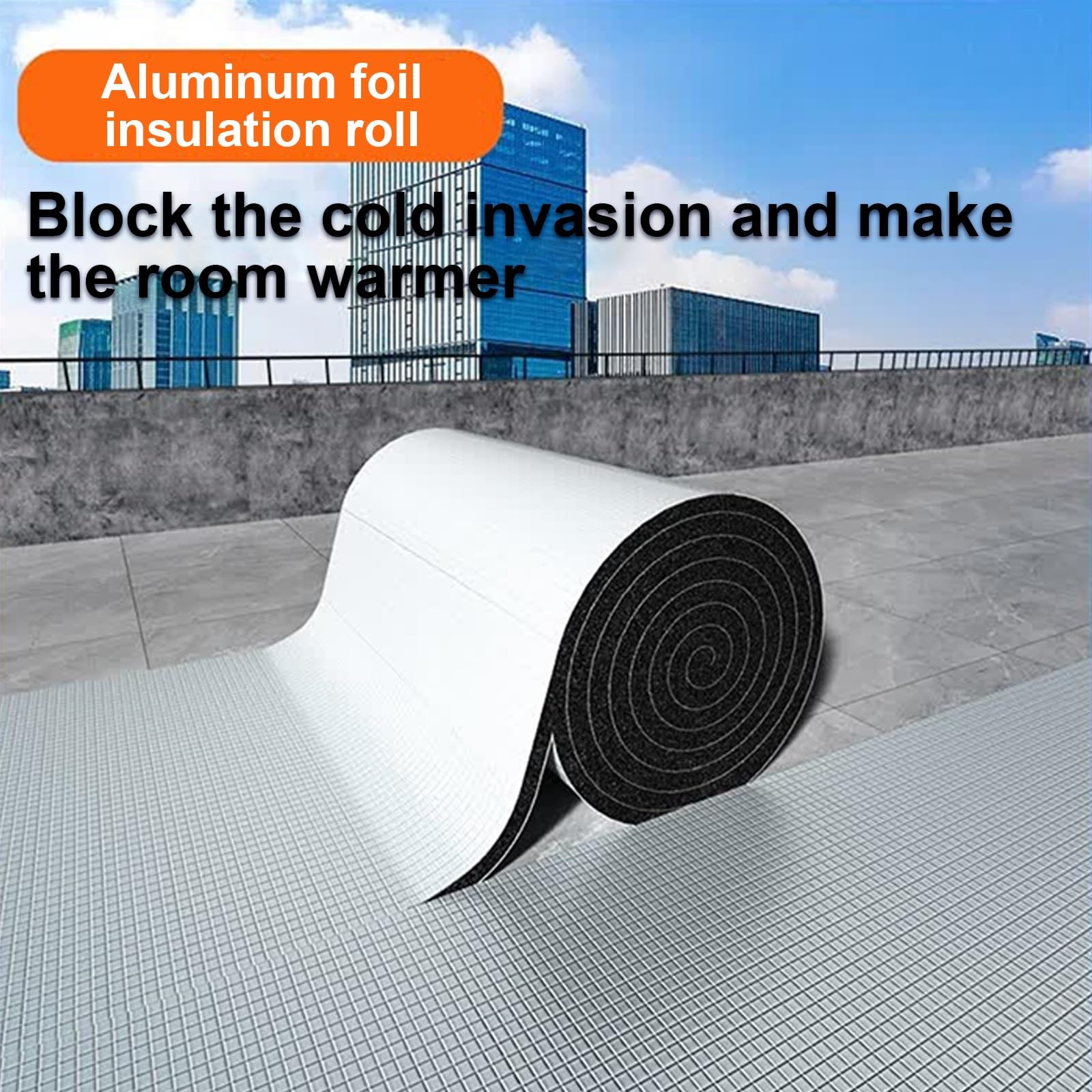Espuma aislante autoadhesiva con lámina de aluminio en relieve para amortiguar el sonido, barrera térmica impermeable resistente al calor en aplicaciones automotrices e industriales