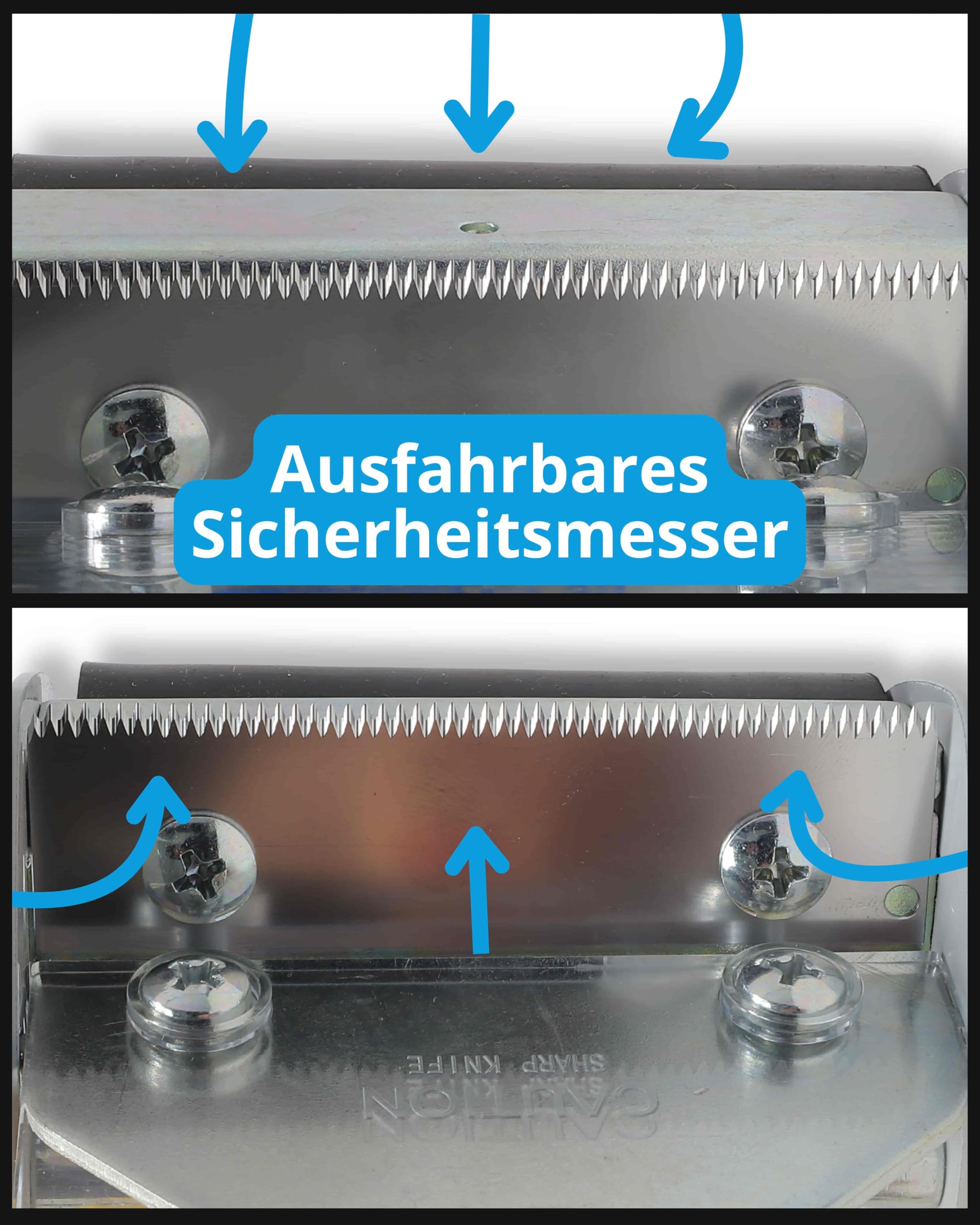gws Dispensador de cinta adhesiva profesional con marco de metal estable, hoja de seguridad y mango ergonómico de goma (2 dispensadores, para rollos de hasta 66 m x 75 mm)