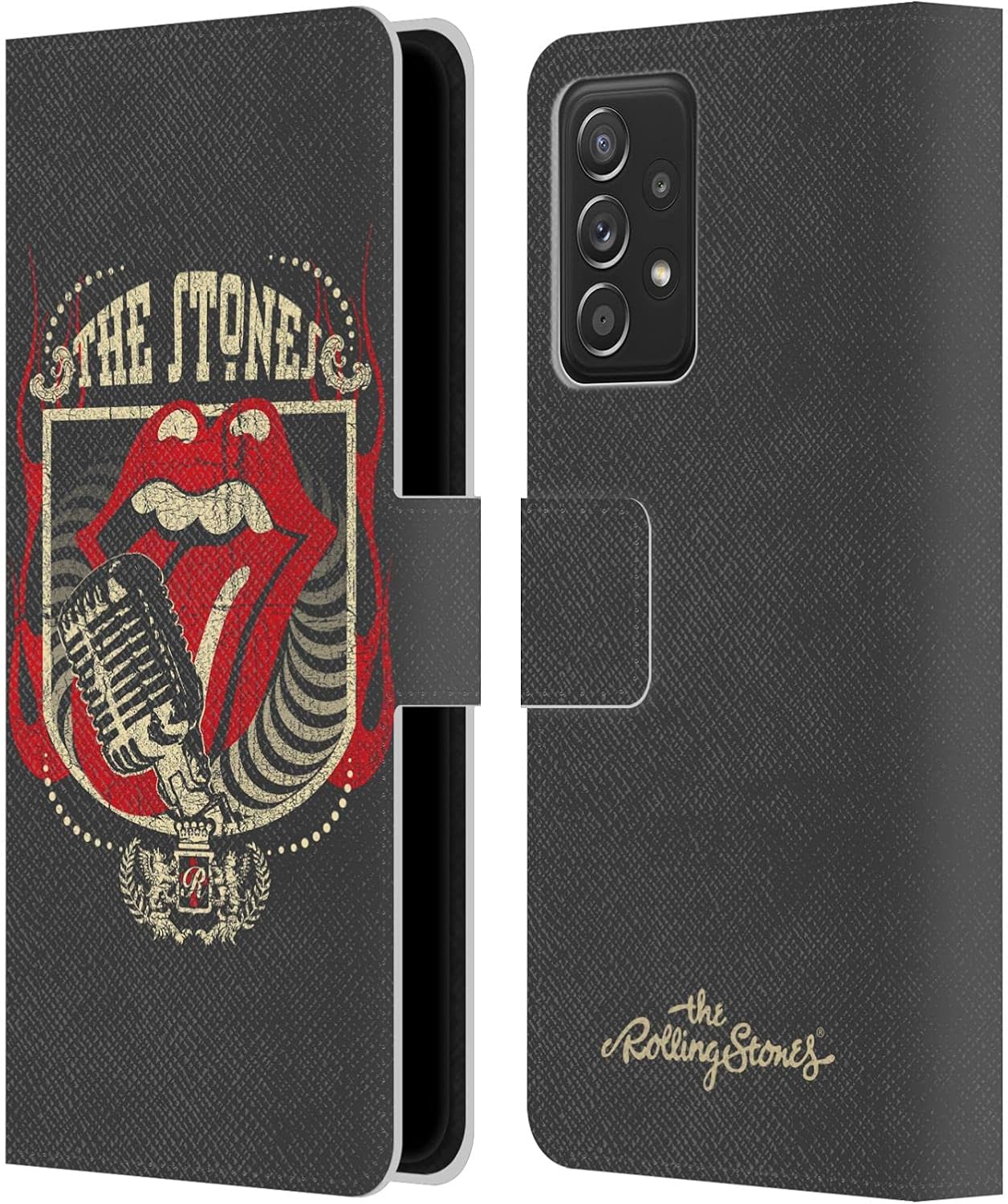 Head Case Designs Officially Licensed The Rolling Stones Jumbo Tongue Key Art Leather Wallet Case Compatible with Samsung Galaxy A53 5G (2022)