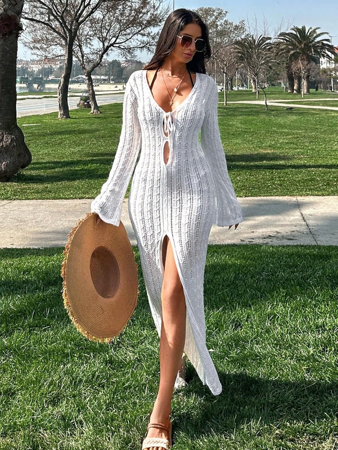 BABY SHOWER CHOCOLATE Crochet Swimsuit Cover Up