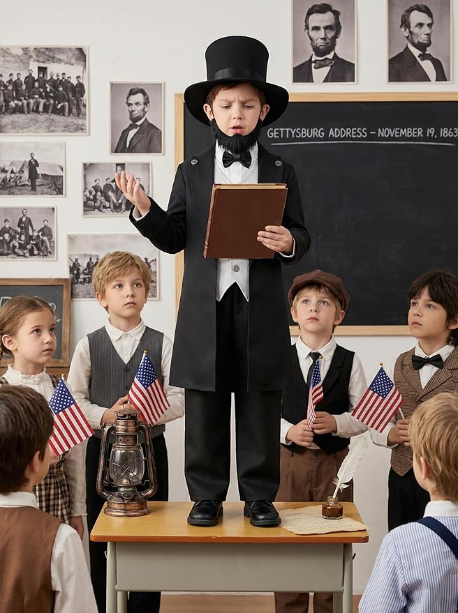 Disfraz de Abraham Lincoln para niños, Gortykor miniatura 2