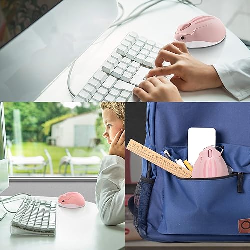 Miniatura 4 de Ratón inalámbrico con forma de hámster con forma de hámster, portátil de 1200 DPI USB inalámbrico para PC, Mac, computadora portátil, regalo para