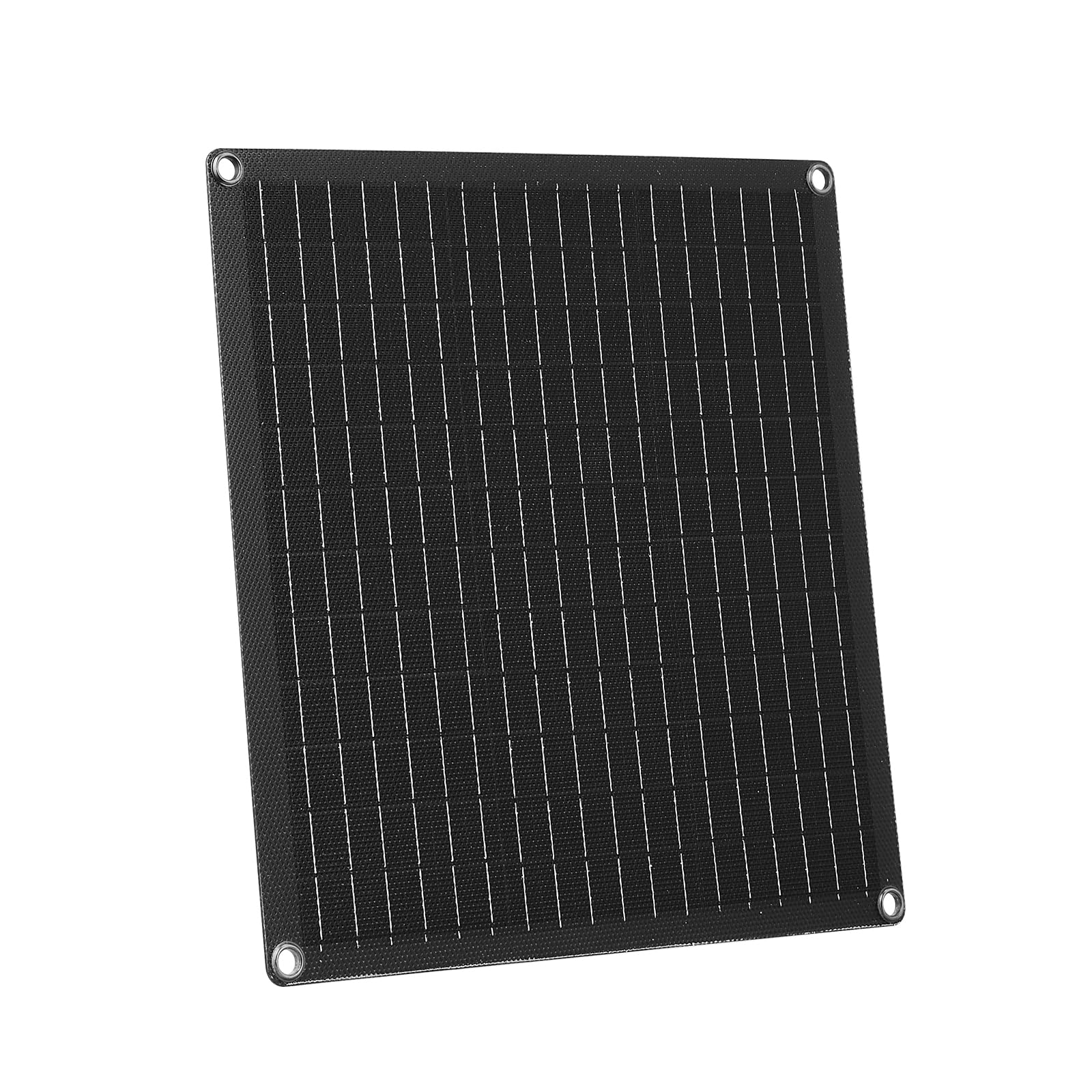 VEVOR Cargador de Batería Solar 20 W, con Células Monocristalinas, Controlador Inteligente Integrado y Cables de Conexión, Resistente al Agua IP67, para Coches, Barcos y Autocaravanas, Negro