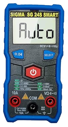 sigma Make Digital Smart Multimeter (True Rms)"Sigma Sg 24S Smart" - 6000 Counts, Battery Powered