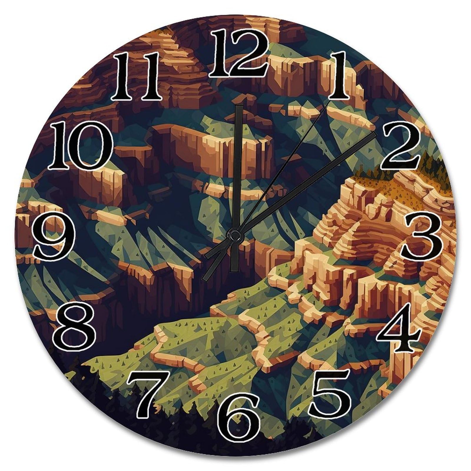 Horloge murale de voyage Grand Park 38 cm à piles style ferme pour salon