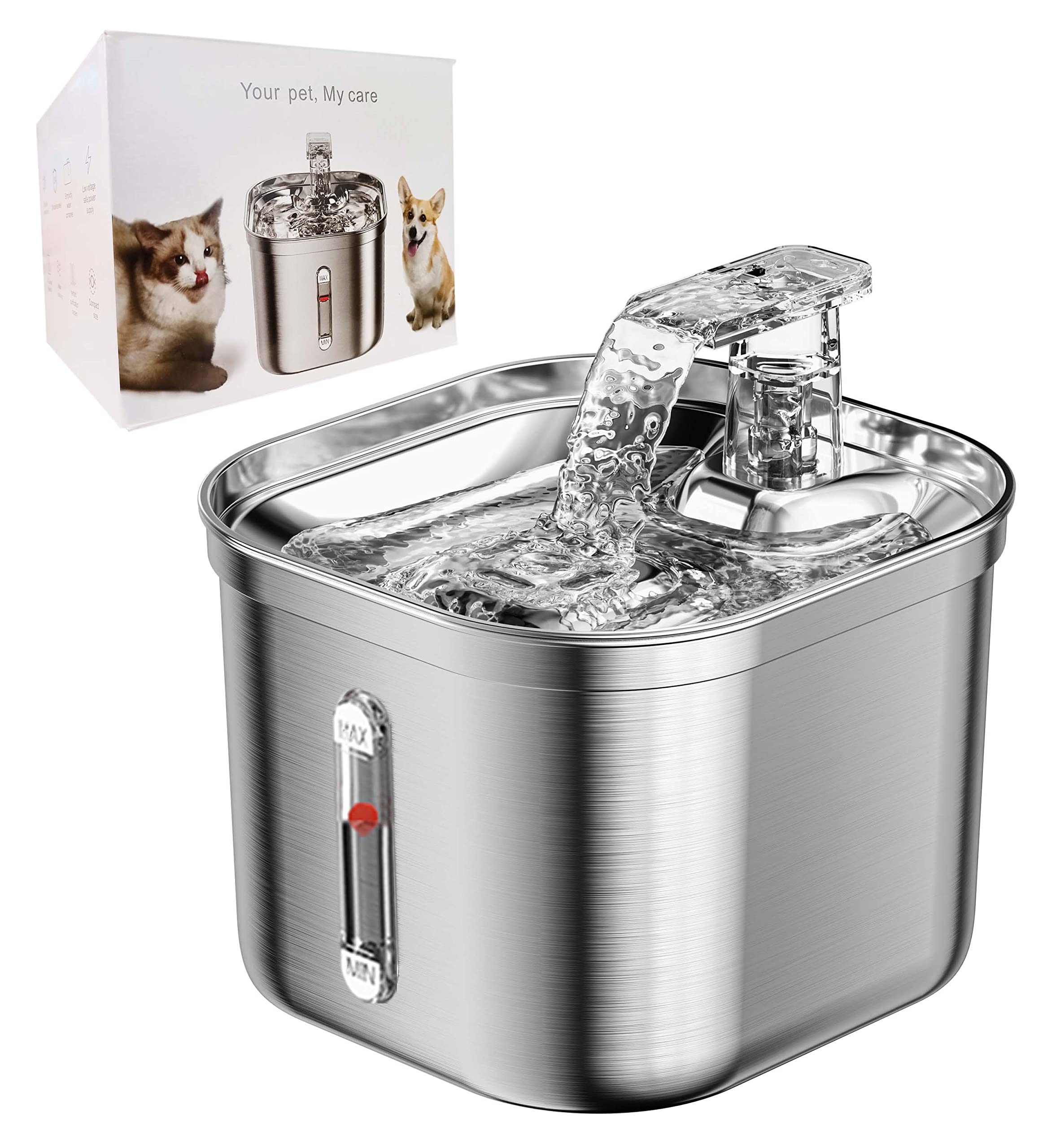 Heaunzy pet Water Fountain,Intelligent Water Level Monitor, Ten Times Filtering, Silent Pump, 2.2L Capacity, Dishwasher Safety, with USB Adapter,cat Water Fountain,Dog Water Fountain,cat Fountain (B0BM7DBYHZ) Amazon Price History, Amazon Price Tracker
