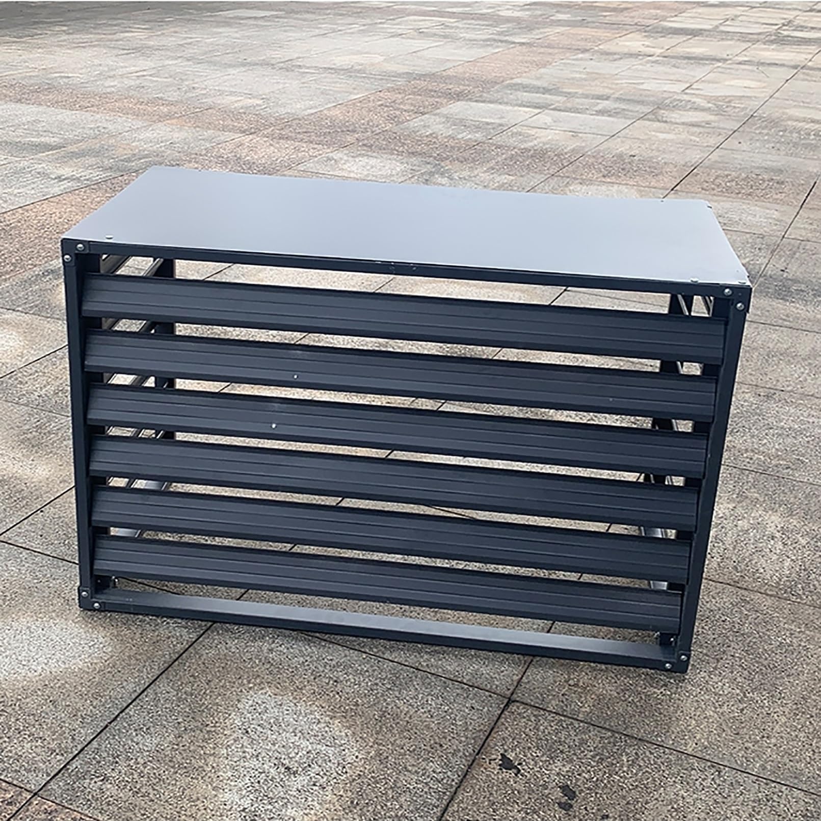 QYMYOZ Outdoor Air Conditioner Cover, Heat Pump Protector, AC Unit, Weatherproof Protection for Air Conditioning Unit (Gray, 100x50x70cm)