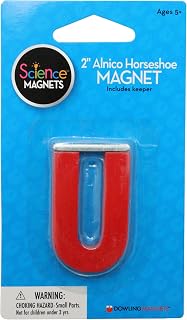 Dowling Magnets DO-731015 Magnets Alnico Horseshoe Magnet (2 inches high) with keeper Red