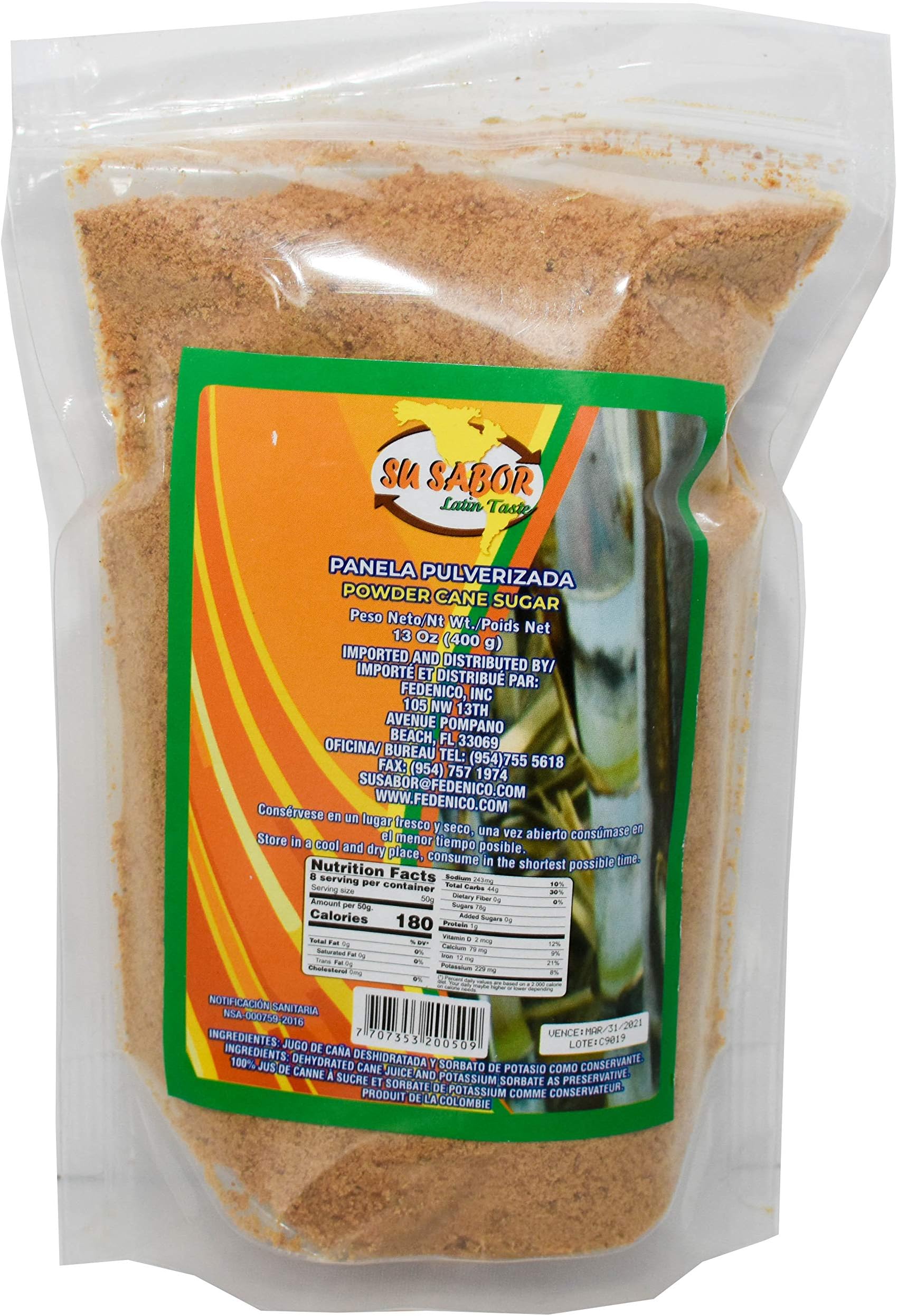 Su Sabor Powdered Cane Sugar/Panela Pulverizada 13 oz