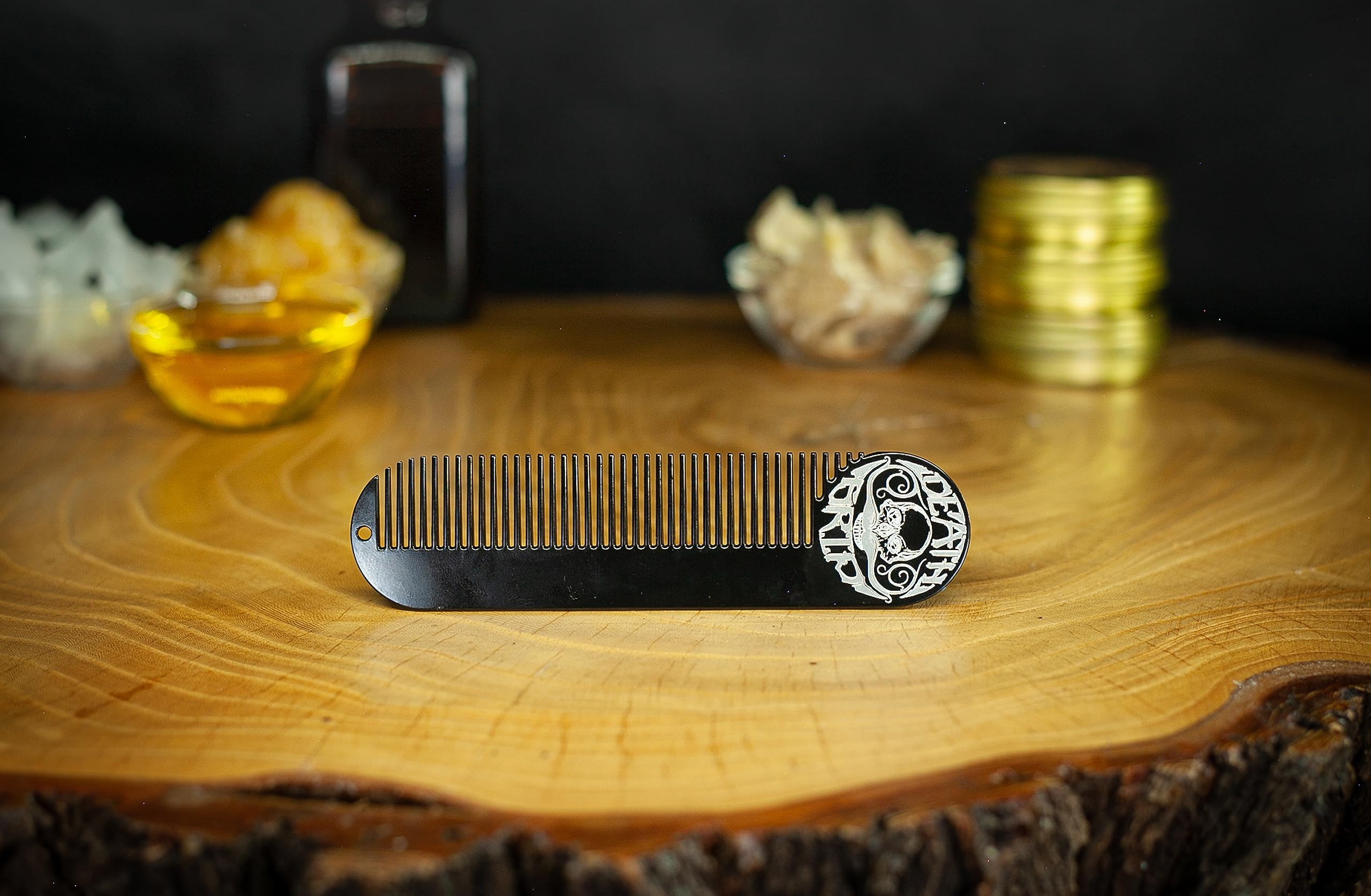 Hair Comb Death Grip 5" x 1.25" Keychain Comb, black, L - Image 3