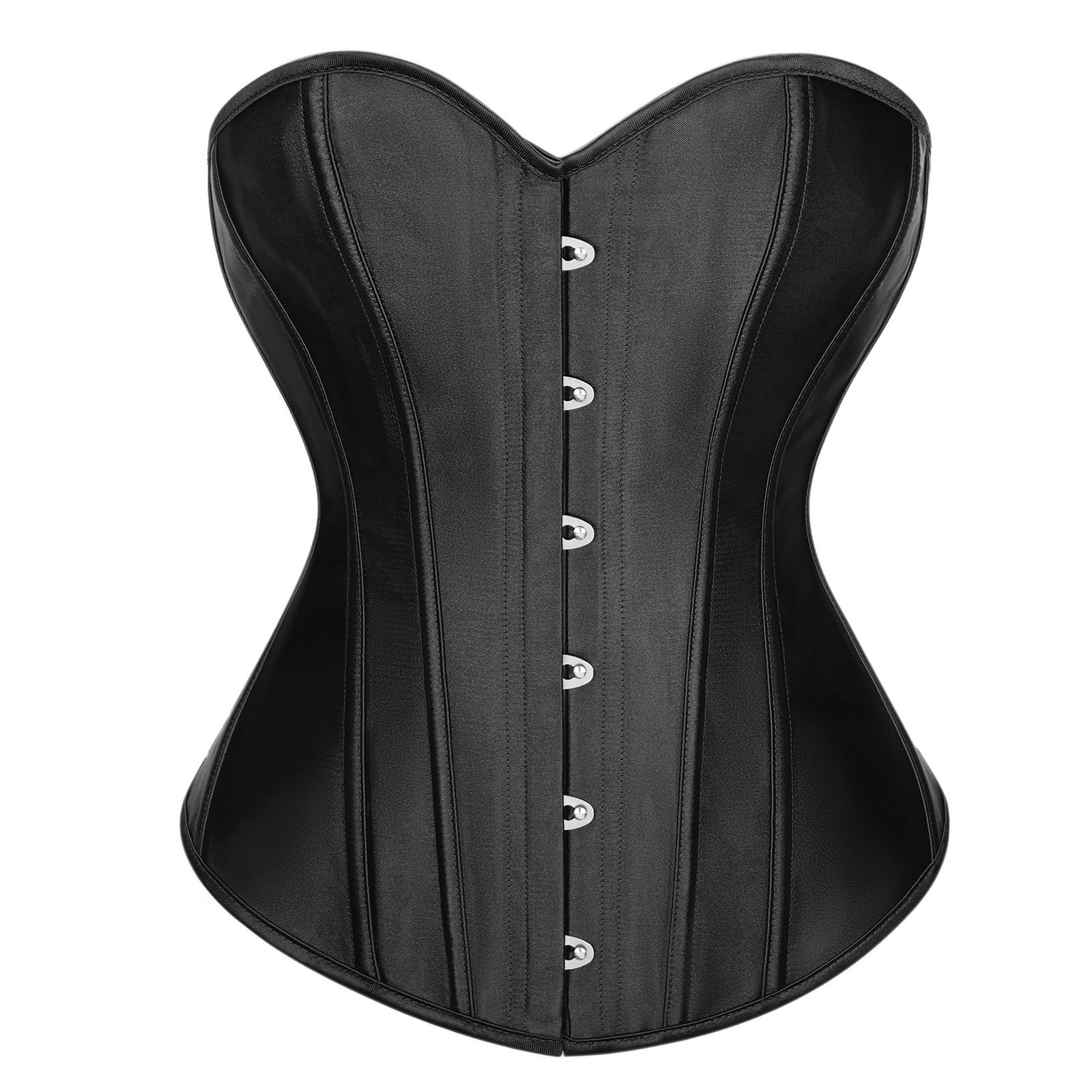 WERFORU Women Corset Tops Going Out Sexy Boned Bustier Corset Lace-up Tied Overbust Bustiers for Date Party