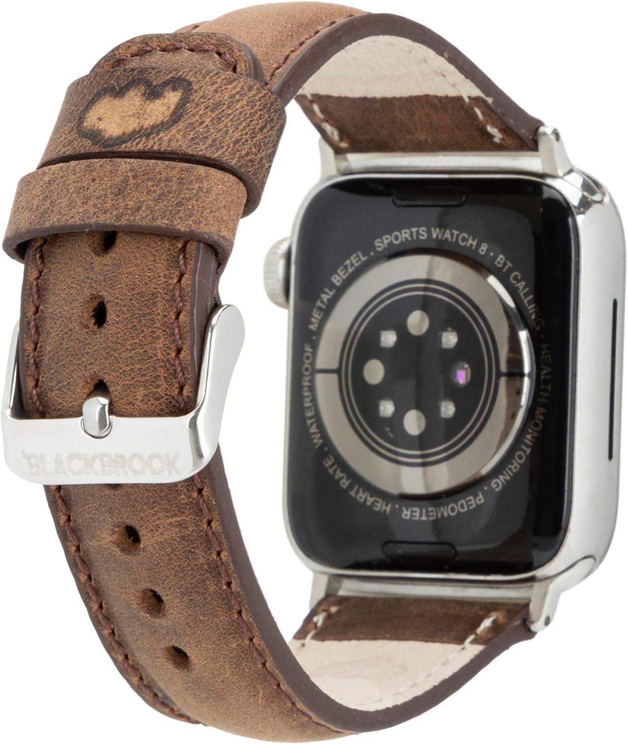 BLACKBROOK Classic Premium Leather Band compatible with Apple Watch 38mm / 40mm / 41mm, Full Grain Genuine Leather Replacement Strap