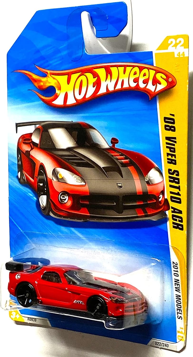 Hot Wheels 2010-22 New Models Red '08 Viper SRT10 ACR 1:64 Scale