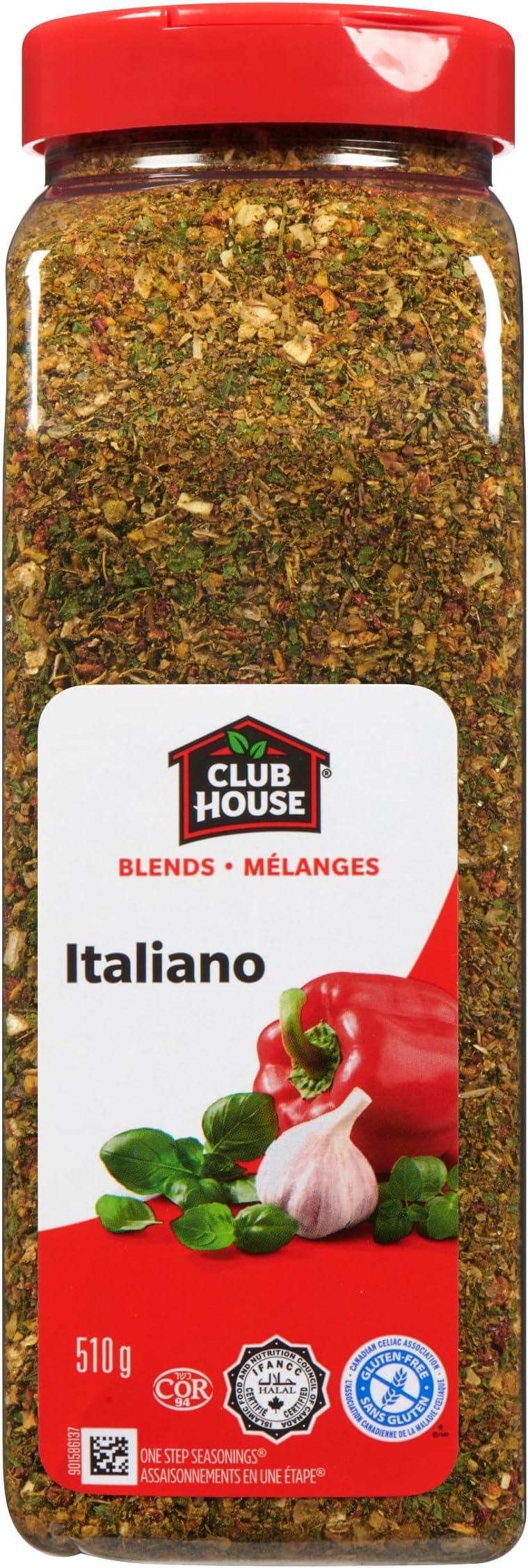 Quality Natural Herbs & Spices, One Step Seasoning, Italiano, 510g (17.99oz), Product of Canada