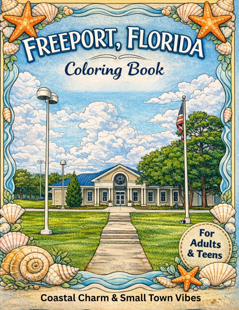 Freeport, Florida Coloring Book for Adults and Teens: Whispers Along the Florida Panhandle: Freeport Edition. Where Quiet Charm Meets Coastal Beauty